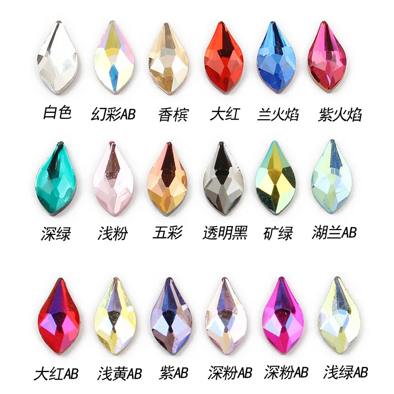 wholesale Pear shaped drop 5*10mm Flat Back Nail Rhinestone Special Shaped Crystals Nail Art Stones 3D Personalized Decoration