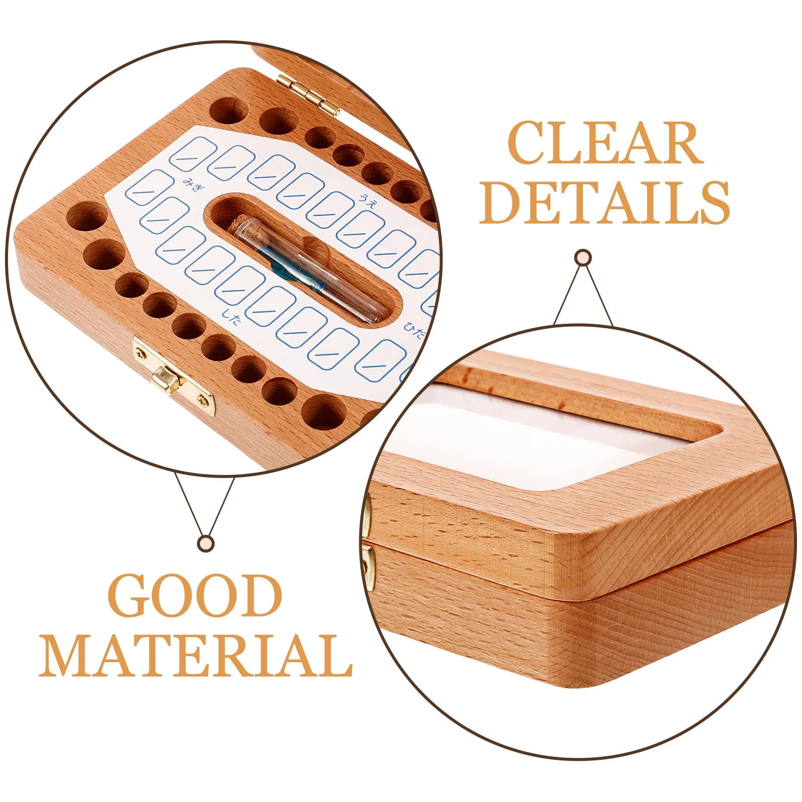 

1 Pcs Baby Memory Box Wooden Tooth Holder Tooth Storage Box Infant Keepsake Organizer Nursery Decor