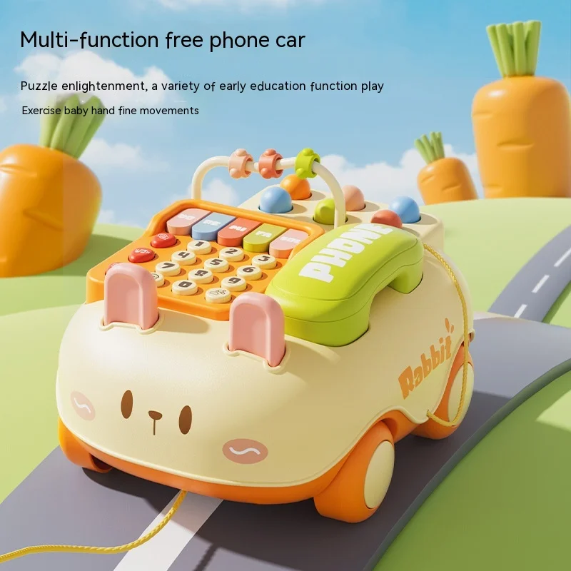 Children's Simulation Music Phone Infant Cartoon Educational Toys Early Education Car Landline Multifunctional Mobile Phone Toys