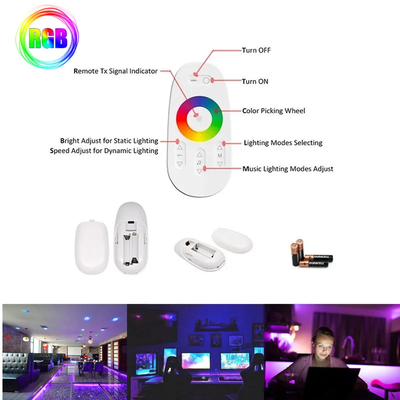 LED Strip Lamps New Bluetooth Smart Controller Luz Led RGB 2835 SMD 5050 Flexible Lamp Tape Ribbon With Diode DC12V 32.8ft WIFI