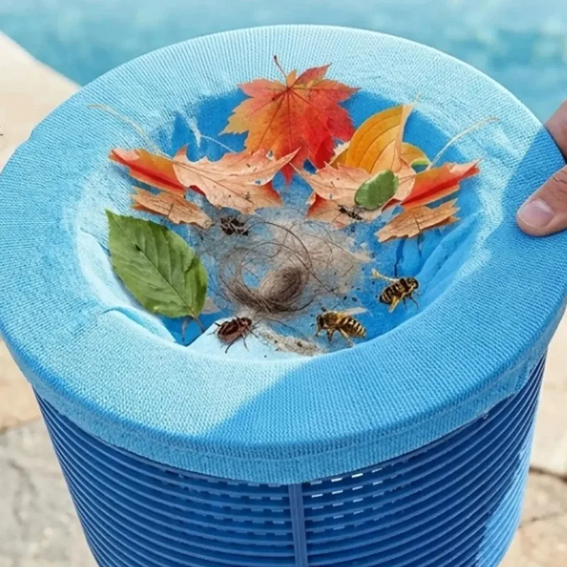 Swimming Pool Garbage Cover Swimming Pool Elastic Filter Net Bag Mesh Pool Skimmer Filter Socks Anti-Clogging Anti Fouling Cover