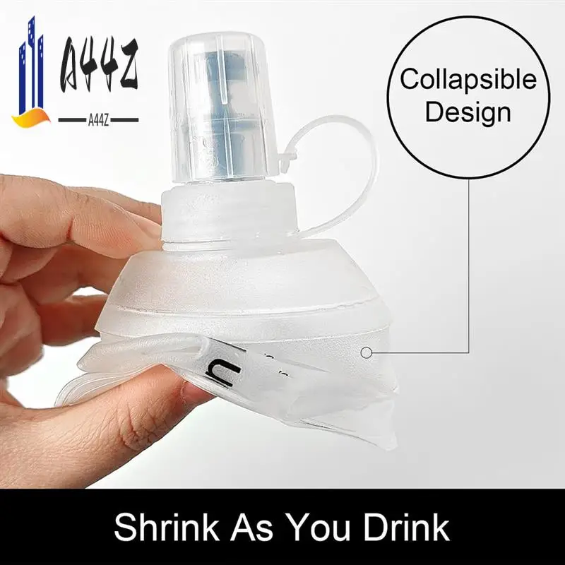 A44Z-500Ml Soft Flask,TPU Foldable Soft Water Bottle For Hydration Pack, Folding Water Bottle For Hiking Cycling Climbing