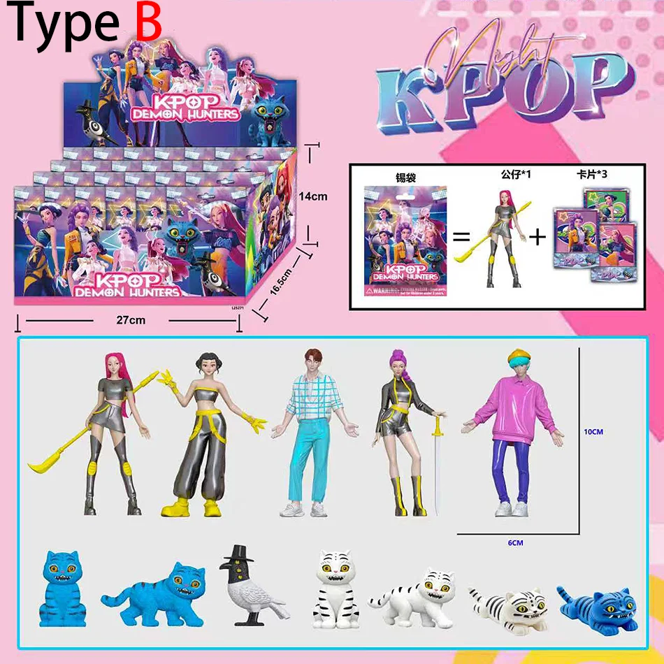 New Kpop Demon Hunters Action Figure Toy Derpys Tiger Rumi Mira Zoey Sussy Figurine Doll Blind Box For Fans Gift Christmas Gifts