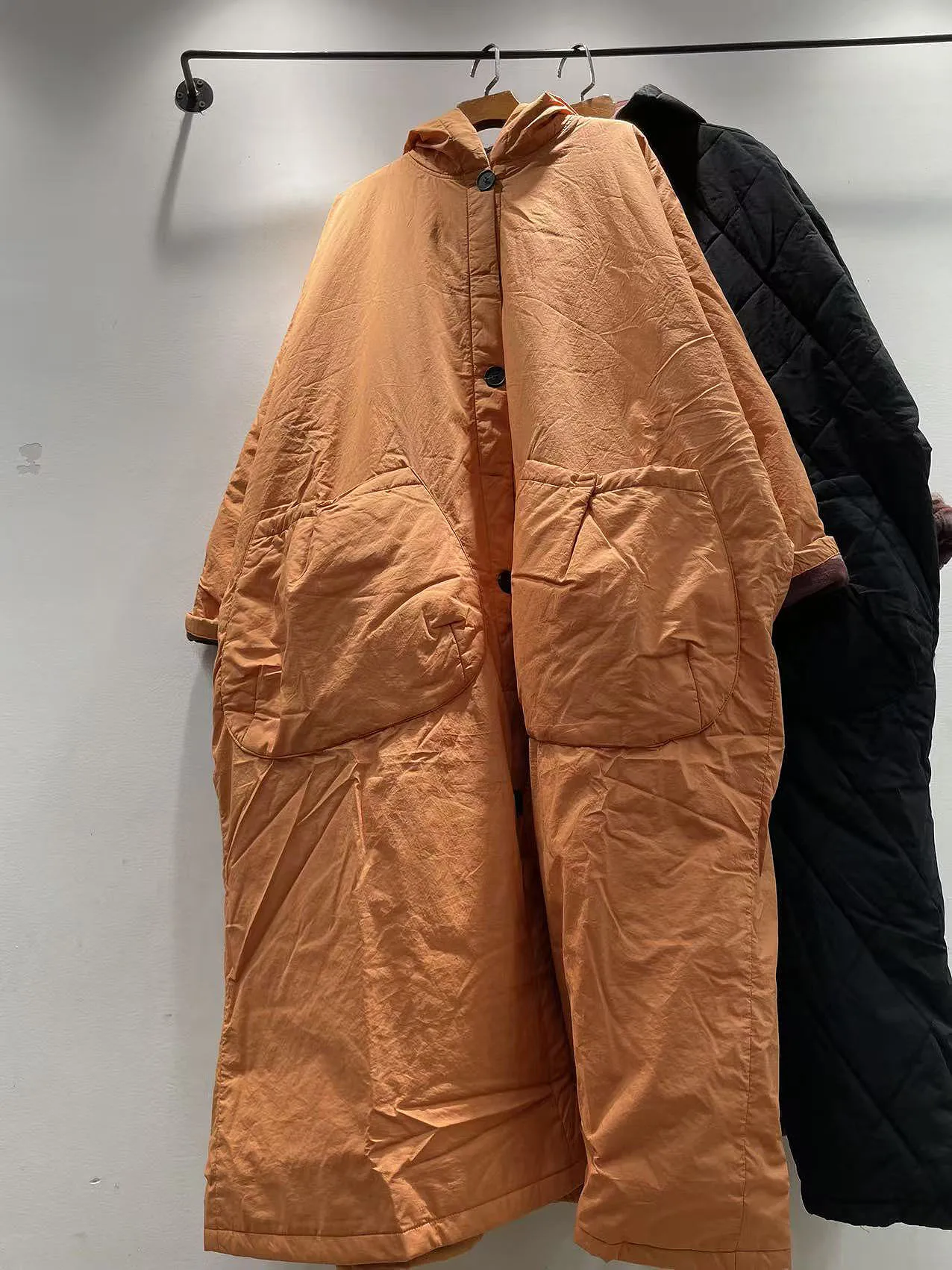 

Зимнее женское корейское пальто с капюшоном на одной пуговице, длинное, теплое, свободного кроя, из хлопка, для повседневной носки