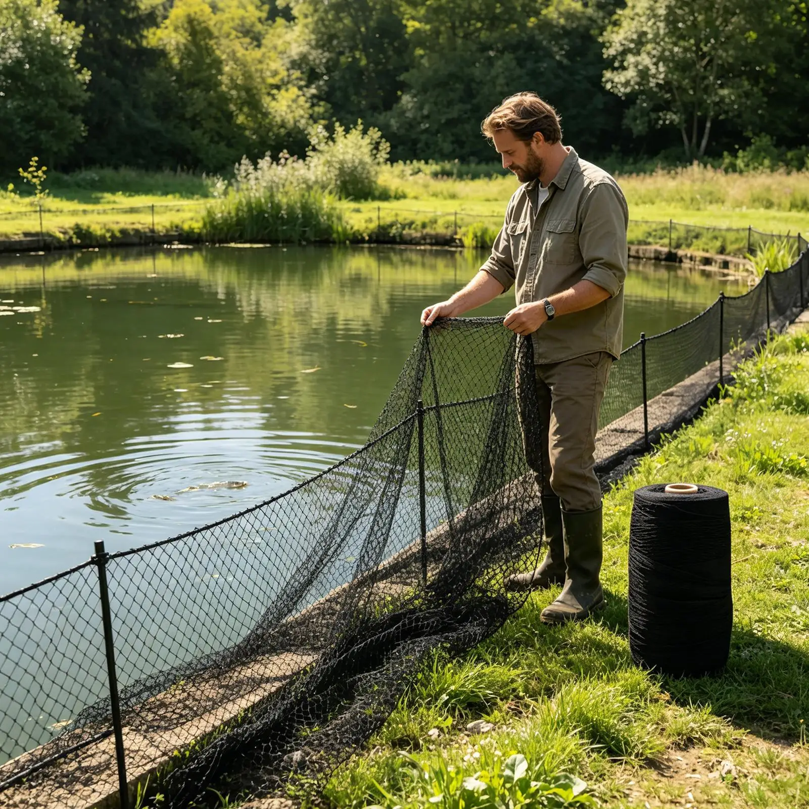 Bird Blocker Net Fish Pond Mesh Roll Garden Anti-Leaf Debris Protector Cover Heavy Duty Netting For Outdoor Lake Water River
