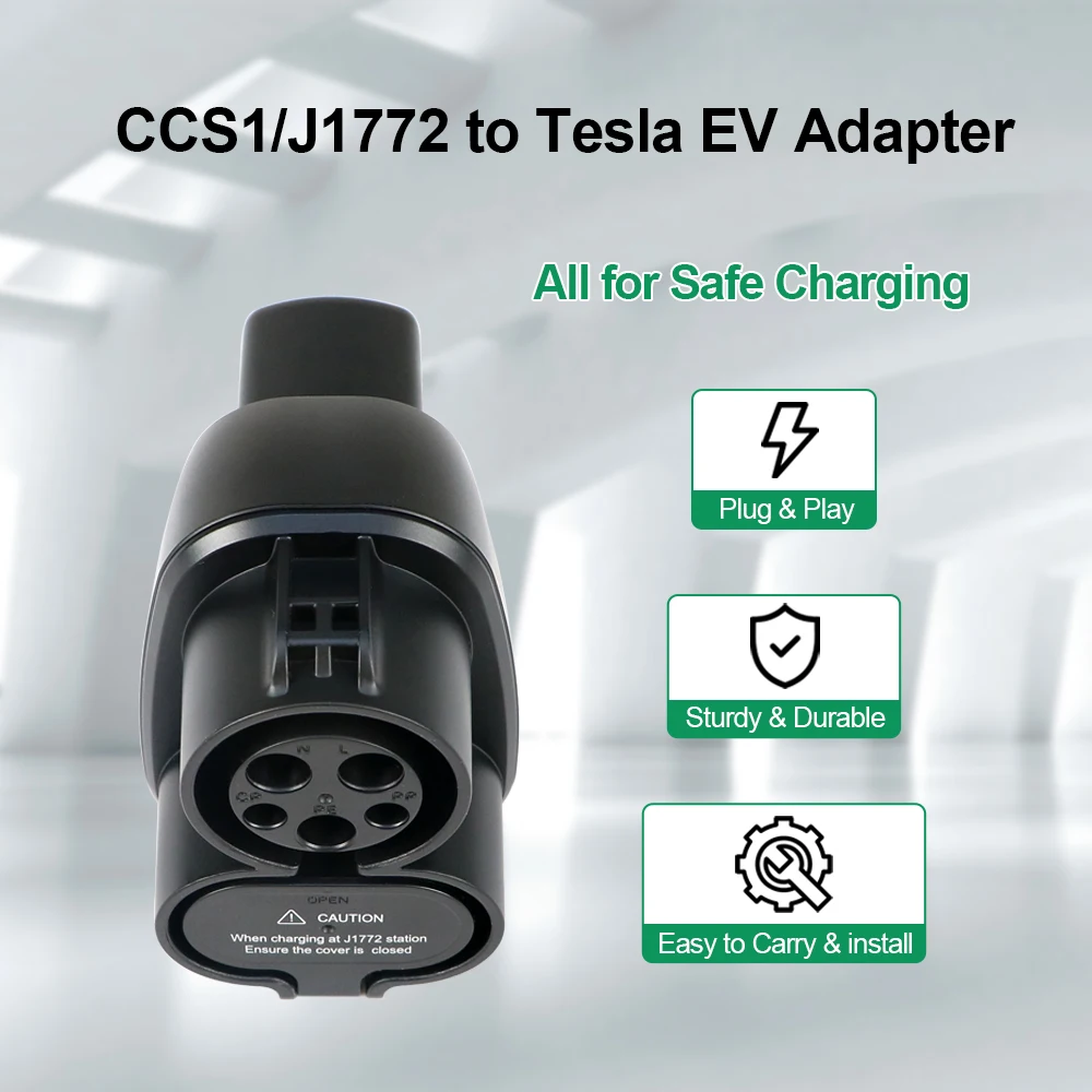 Chiefleed CCS1 to Tesla EV Charge Adaptor For Tesla Model 3/S/X/Y Up To 250KW DC Charger Combo Electric Vehicle Charger Adaptor