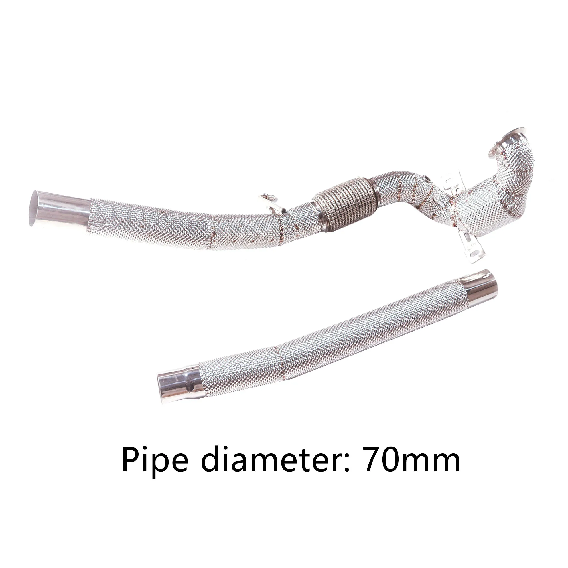 

It is suitable for 2015-2019 Audi S3 2.0T 200 molybdenum ternary catalytic downpipe 304 stainless steel 70mm pipe design