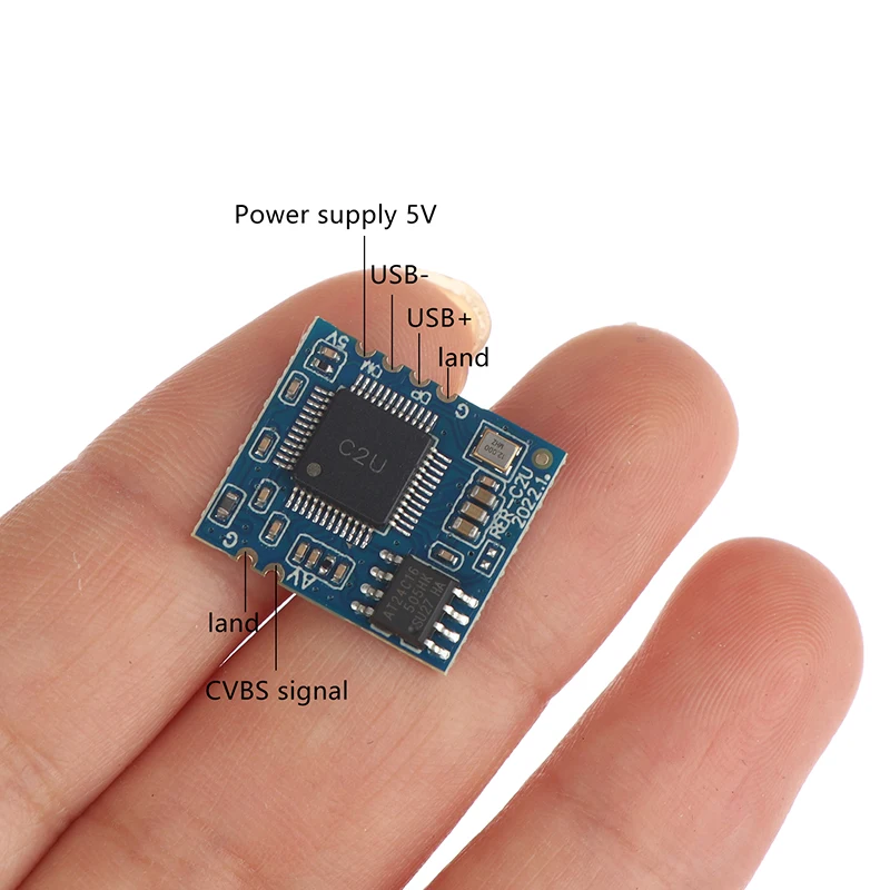 1Pc Analog AV Video To Digital USB Camera Module CVBS To USB Chip For UVC Drive-free Board Accessories.