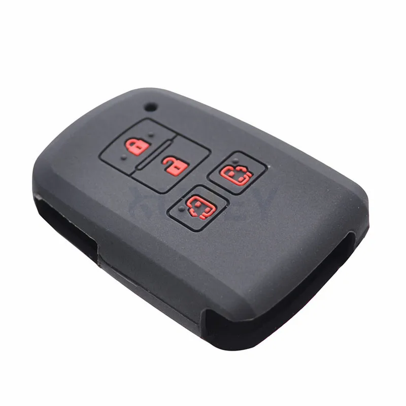 AX 4 Button For Toyota Sienta Alphard Voxy Noah Esquire Harrier Silicone Remote Key Case Fob Shell Cover Skin 2015 - 2018 2019