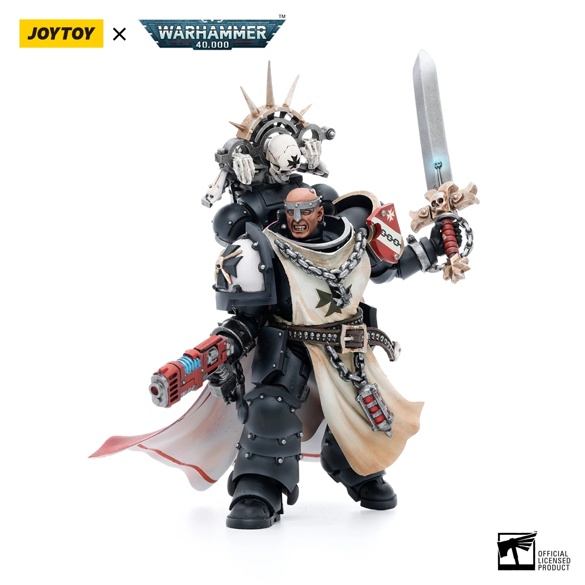 مجسمات الأكشن JOYTOY Warhammer 40k 1/18 Black Templars Marshal Baldeckrath
