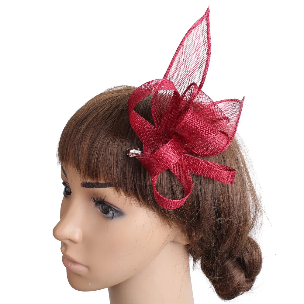 Brown Sinamay Fascinators With Veils Racing Season Hats Wedding Hat For Cocktail Party Event Occasion New Style High Quality