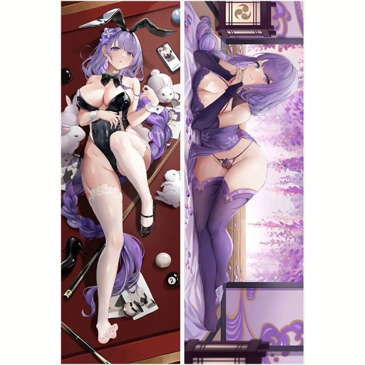 

Genshin Impact Raiden Ei Dakimakura 2WAY Hing Body Case Anime Otaku Pillow Cushion Cover Xmas Gifts