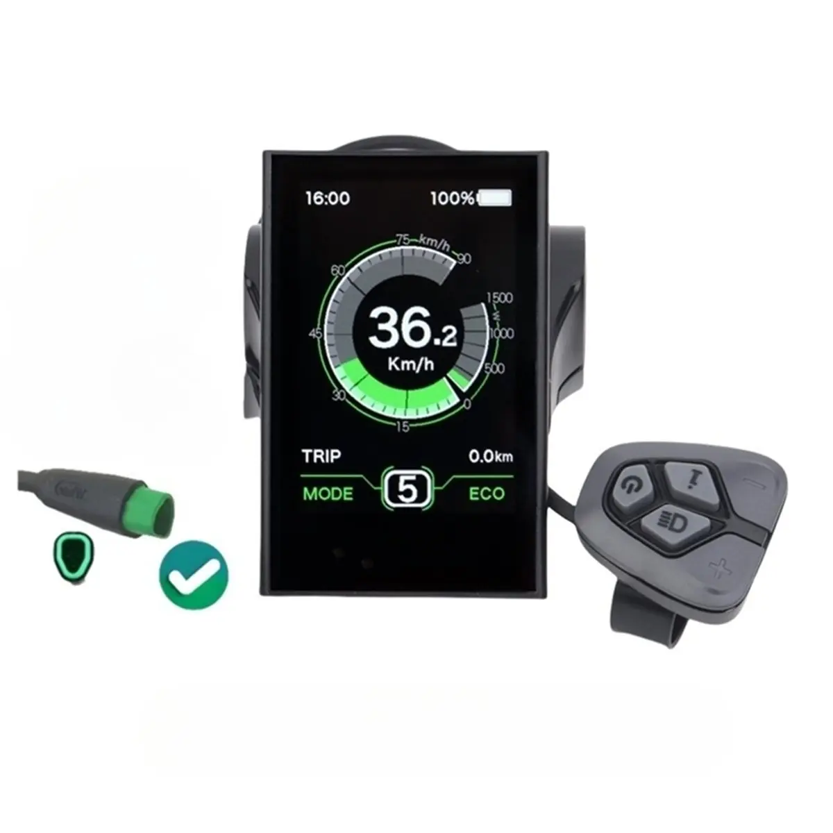 

Дисплей AD10 для Bafang DPC18 CAN, 5-контактный разъем (папа), для электровелосипедов с центральным приводом, ЖК-экран с USB-портом, спидометр