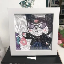 15cm Sanrio Diamond Painting Kit Cartoon Hello Kitty Kuromi 5D DIY Mosaic Cross Stitch Children's Room Decoration Handmade Gift