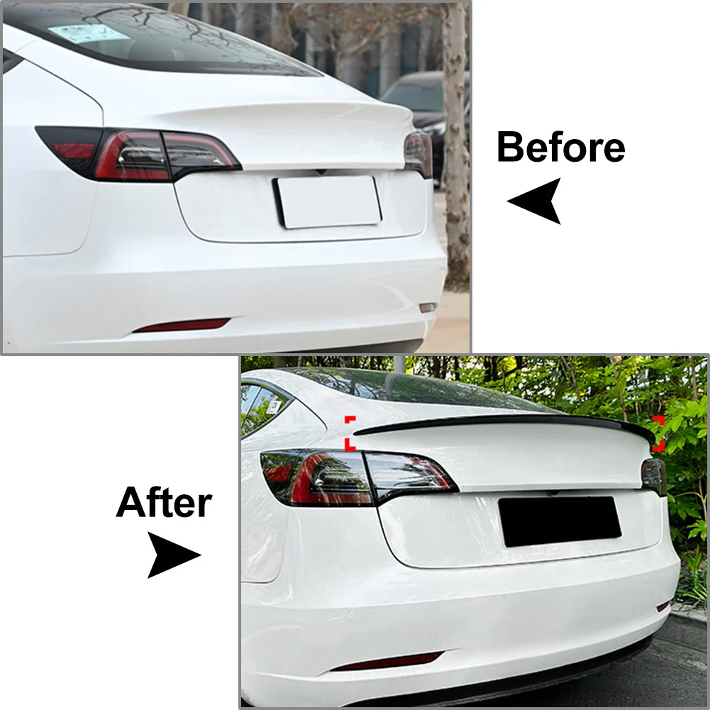 Car Rear Trunk Spoiler Lip Wing For Tesla Model 3 2017 2018 2019 2020 2021 2022 2023