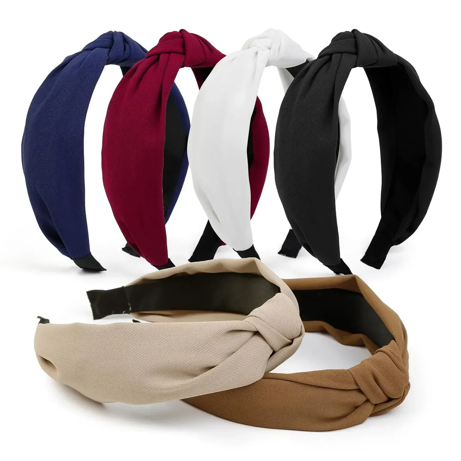 

Knotted Headbands for Women Girls Top Knot Headband Fashion Hair Accessories 6PCS Knot Headband Cute Head Bands for Women’s Hair