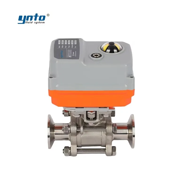 صمام كروي كهربائي مدمج 4 بوصة PPR مع مقبض دوران عالي DN10 12 فولت صحي لوسائط المياه