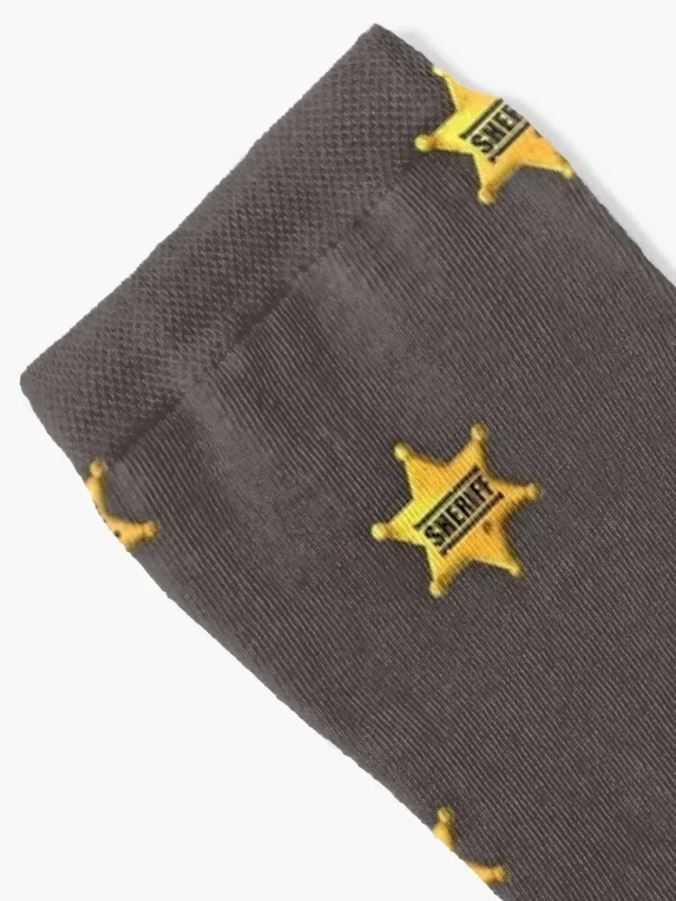 Sheriff's badge Socks Novelties cool warm winter Girl'S Socks Men's