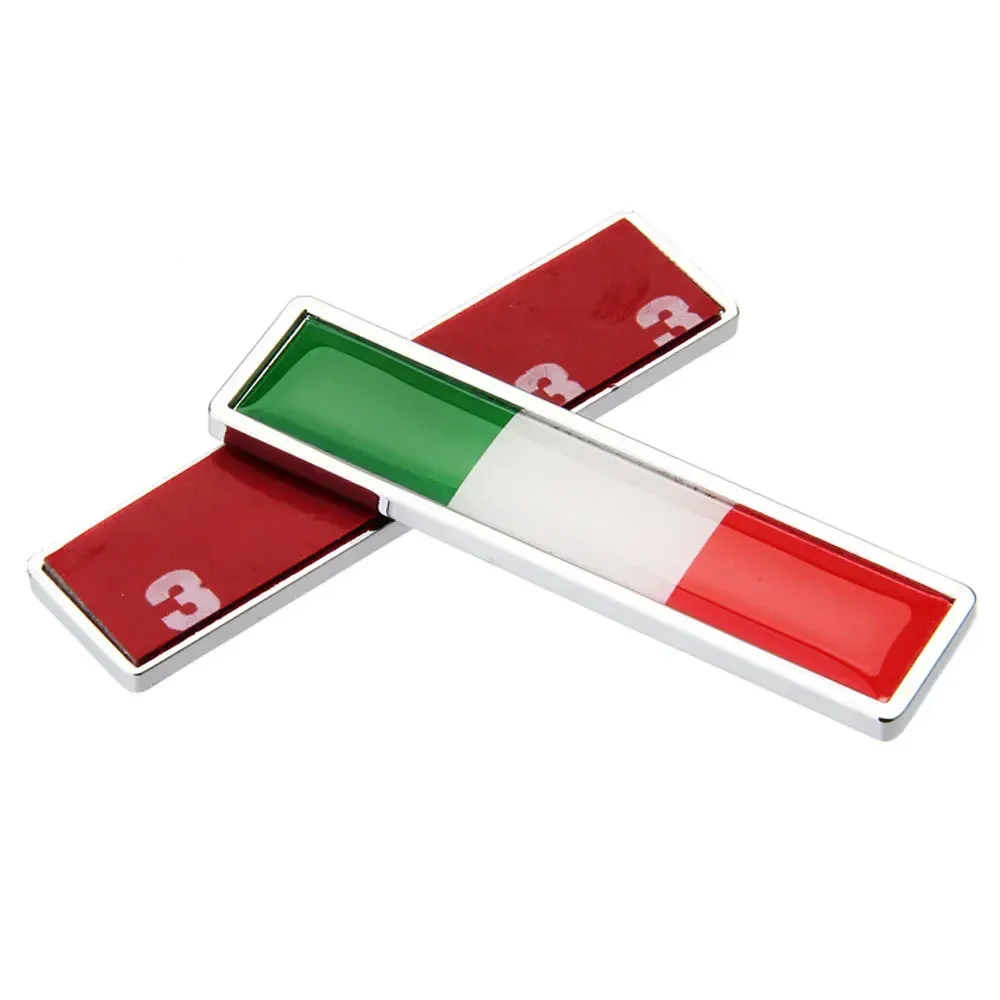 1 Pair Italy National Flag Metal Car Stickers Auto Styling Motorcycle Accessories Badge Label Emblem Car Stickers