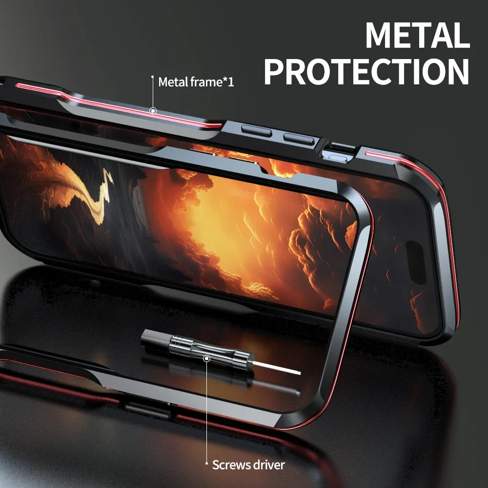 Matching Dual Colors Metal Frame For iPhone 15 Pro Max Plus 15Plus 15Promax 15Pro Anti fall Aluminum Alloy Bumper Case Cover