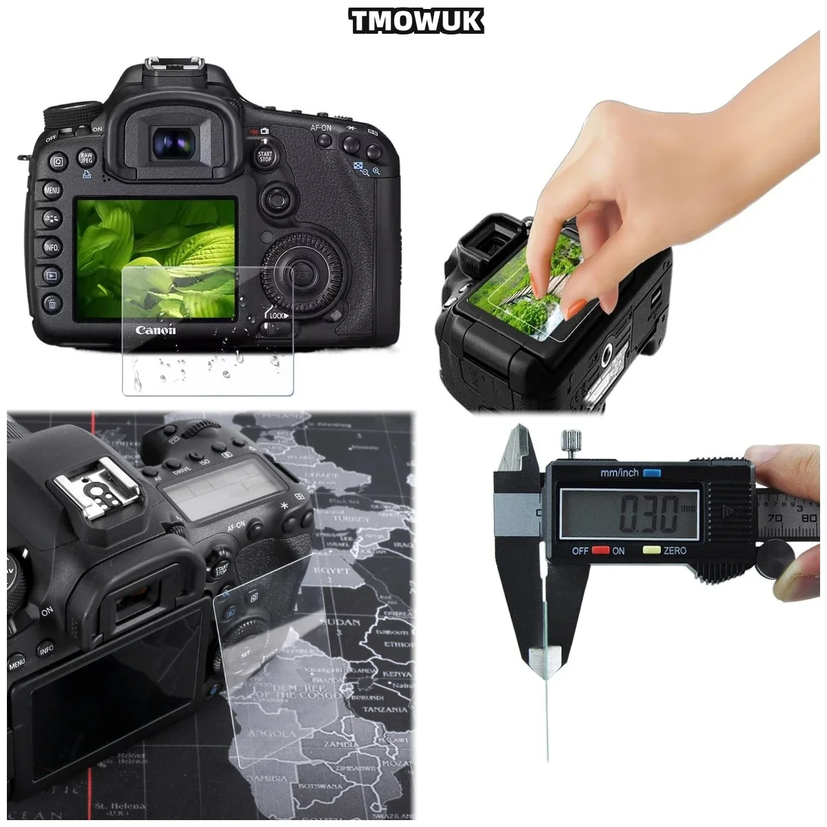 For Canon 3000D 4000D, 9H Tempered Glass Screen Protector, Crystal Clear Anti-Scratch Film