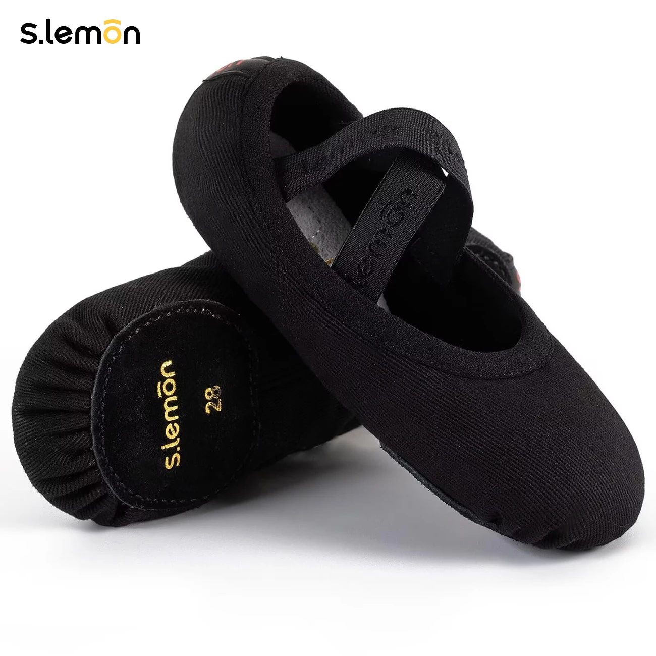 Kids Split Sole Dance Slippers High Quality Double Stretch Cloth Cow Suede Insole & Outsole for Ballet Jazz Dance Studio Practice