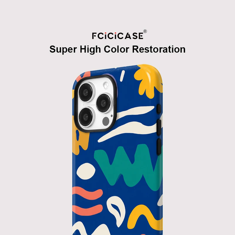 Чехол Fcicicase с магнитной матовой картиной для телефона Magsafe для iPhone 16, 15, 14, плюс 13, 12, 11 Pro Max, противоударный жесткий чехол из ПК