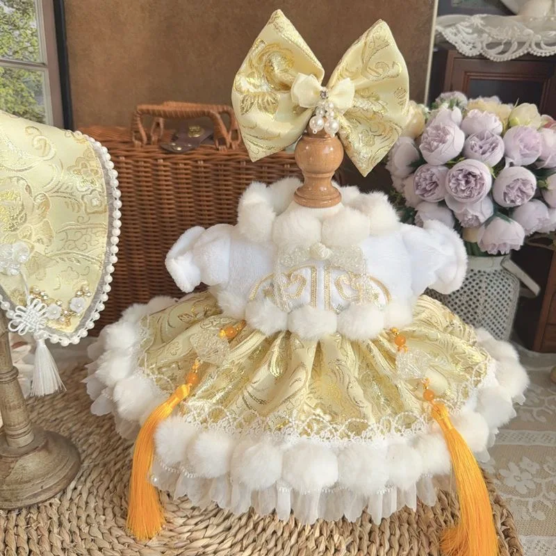 15 CM 20 CM 40 CM Baumwolle Puppe Kleidung Gold-Gelb Kleid 50-55 cm Reborn Puppe Kleidung kostenloser Versand