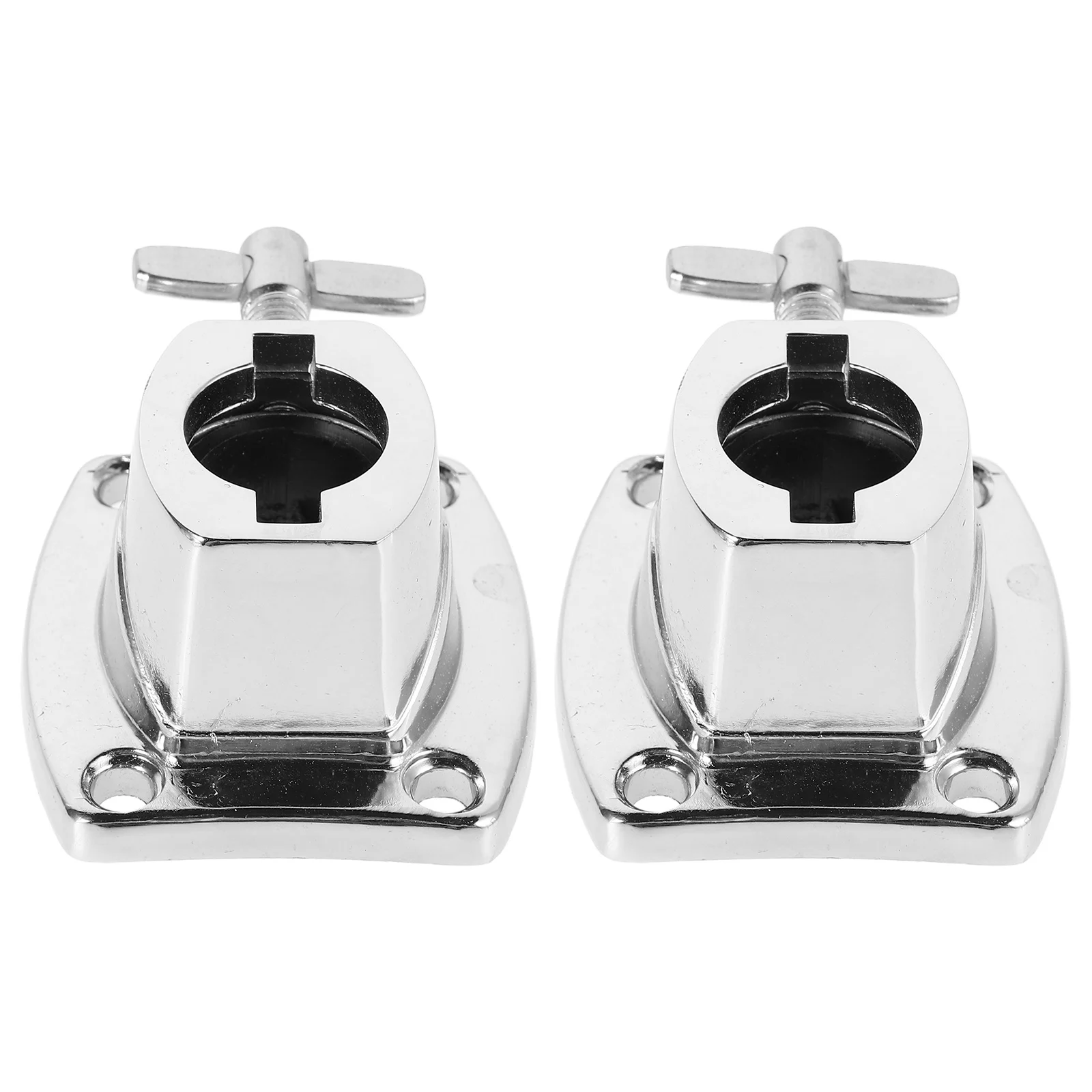 

2pcs Professional Stand Base Plate Universal Metal Clamp For Cymbal Mounting Adjustable Height Side Drum Seat Durable Drum Rack