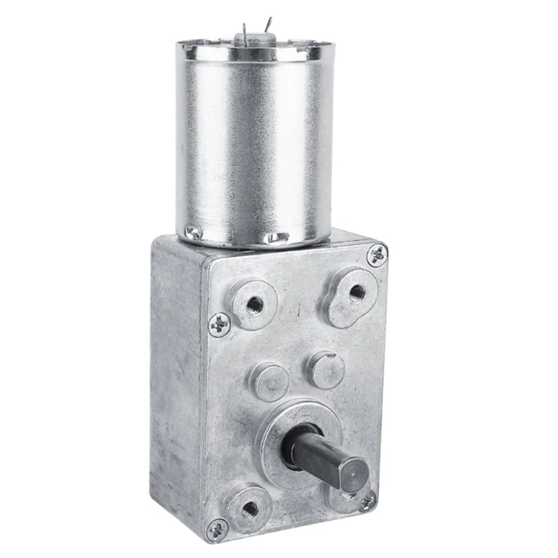 1Pc DC12V 100RPM Worm Gear Motor Reversible High Torque Turbo Gear Motor Metal Reducer Gearbox