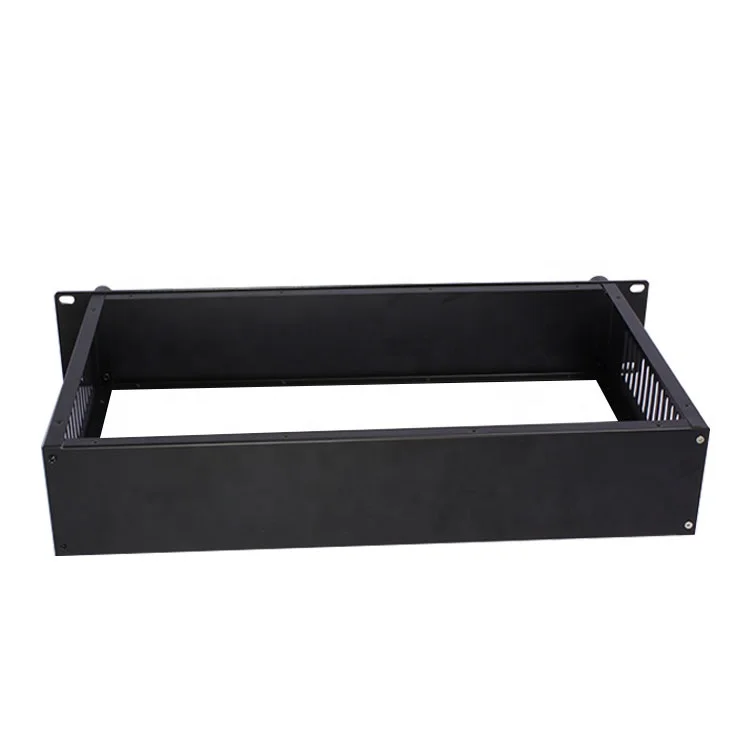 Gabinete de montagem em rack de metal personalizado 2.5u 3u Caixa eletrônica de alumínio de 19 polegadas Caixa de servidor de rack de chassi