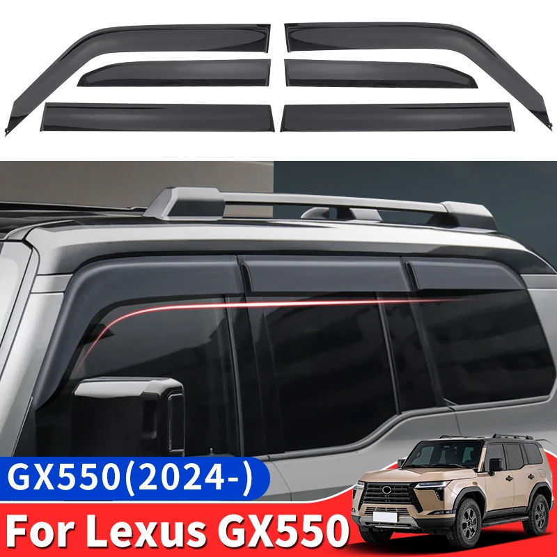 

Side window deflector,rain guard visor For Lexus GX550 GX550h 2024 Upgrade Exterior Decoration Accessories Awnings & Shelters