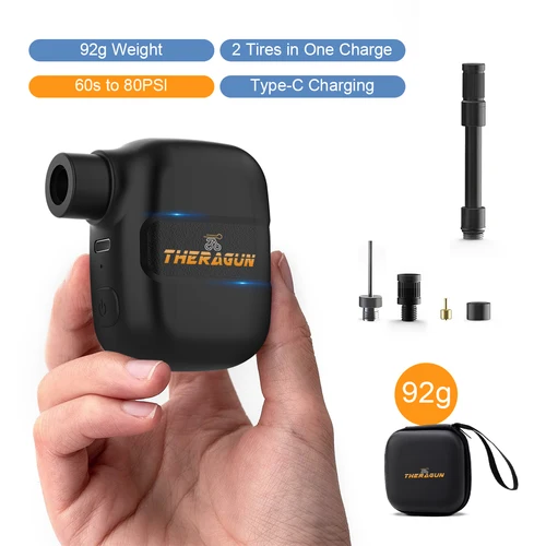 Mini bomba portátil para bicicleta, inflador de aire recargable, 100PSI, 5V, tipo C, accesorios para bicicleta, neumáticos Schrader Presta + bolsa de transporte