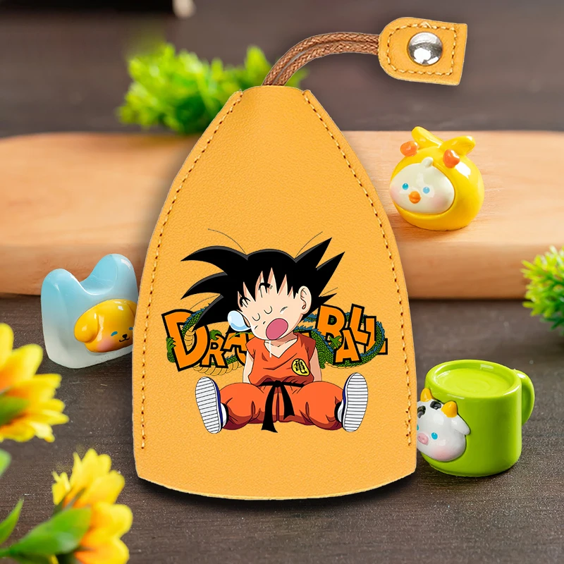 Dragon Ball Leather Keycase Cute Pull Out Car Key Case Cartoon Fashion Anime Wallets Housekeepers Car Keys Holder Kawaii Gifts