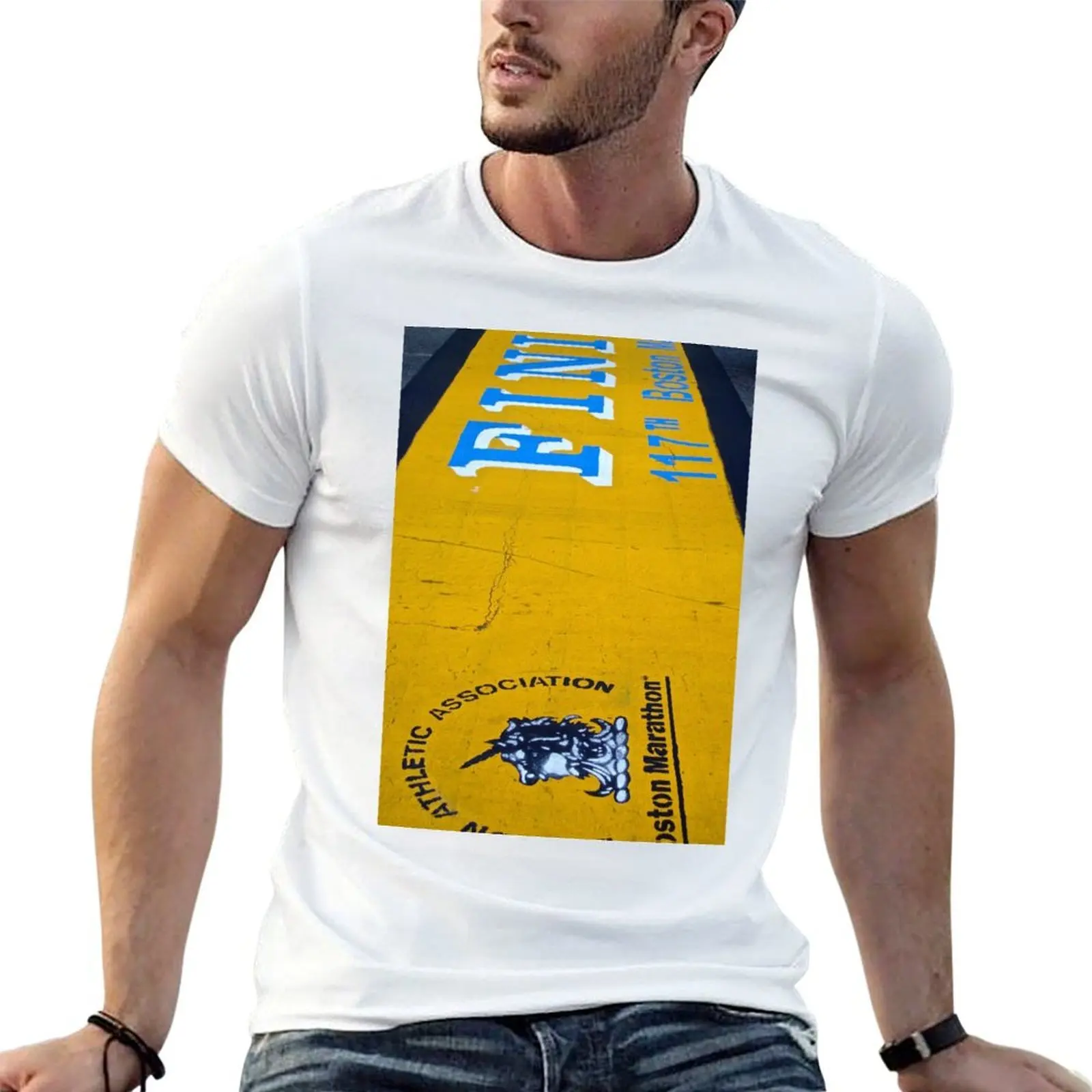 Boston Marathon T-Shirt summer clothes man t shirt men t shirts high quality
