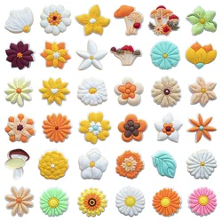 1pcs Pins Shoe Charms for Crocs Accessories Beautiful Flower Decoration Jeans Women Buckle Kids Favors Men Badges Boy Girl Gift