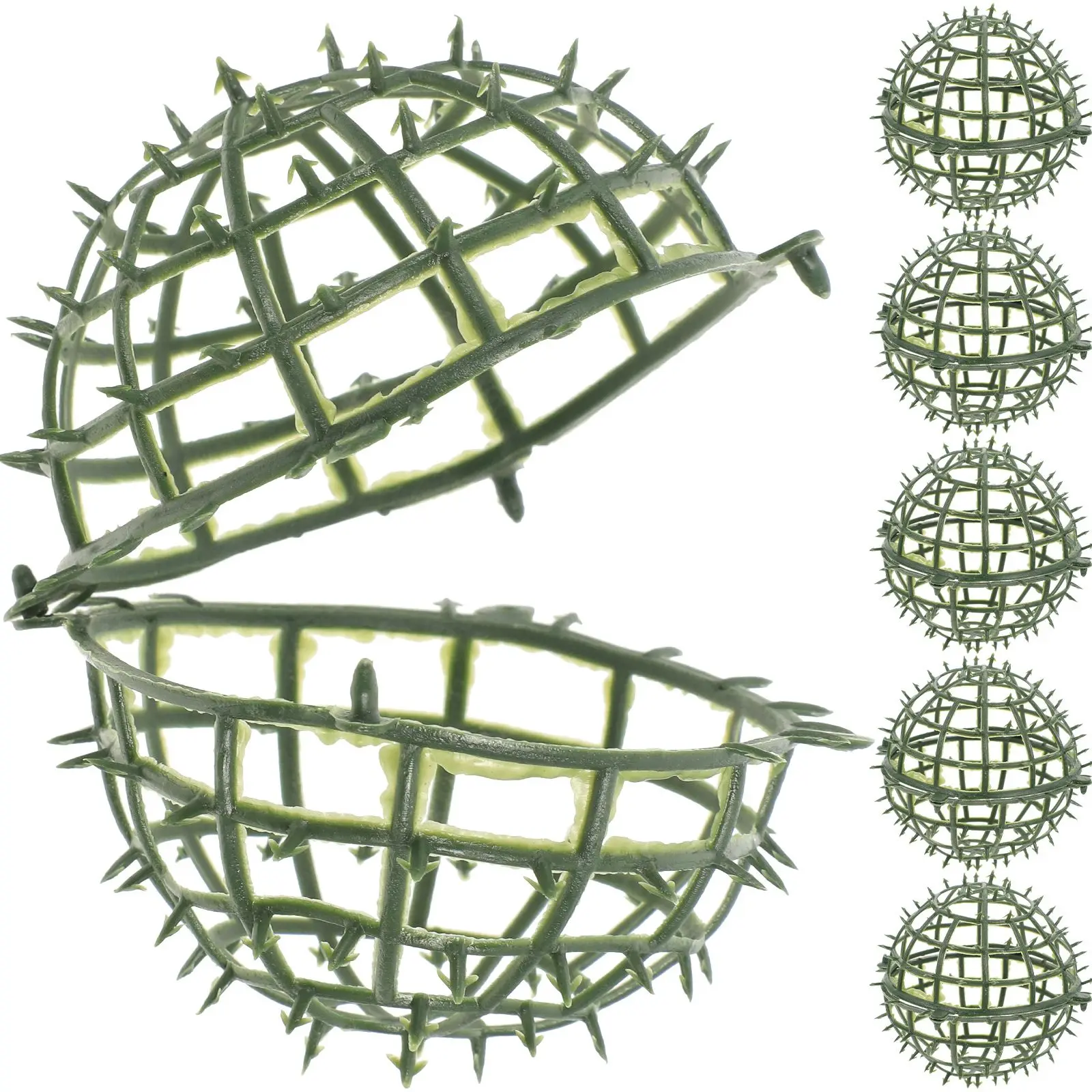 

6 Pcs Artificial Plant Topiary Ball Support Plastic Plant Rack Faux Garden Supply Grass Ball Shelf Flower Arranging