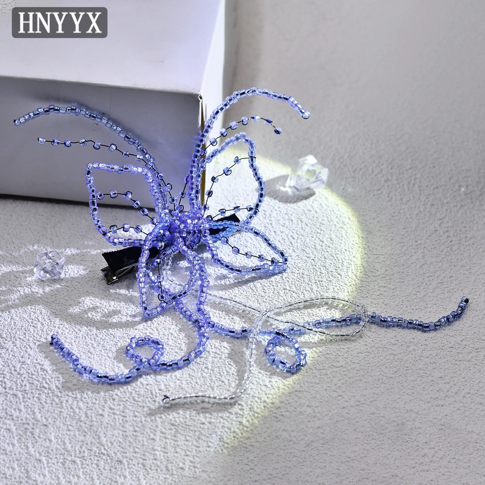 YouLaPan الزفاف الزفاف مطرز مشبك شعر المنسوجة يدويا فراشة شرابة السيدات مأدبة الرقص المألوف إكسسوارات الشعر YXA190