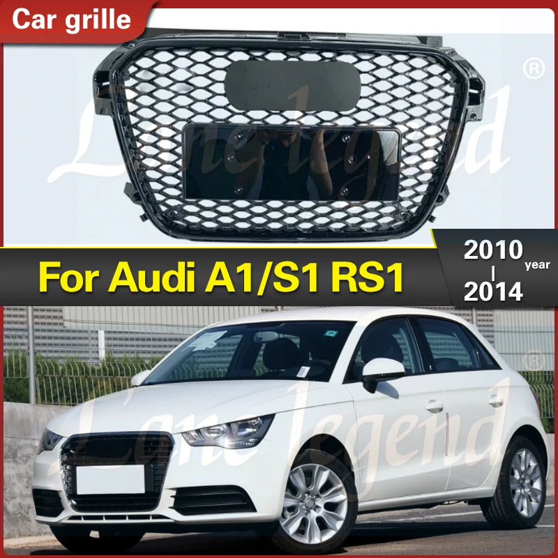 Car Front Bumper Grille Grill for Audi RS1 for A1/S1 Grill 2010 2011 2012 2013 2014 Car Accessories Racing Grills