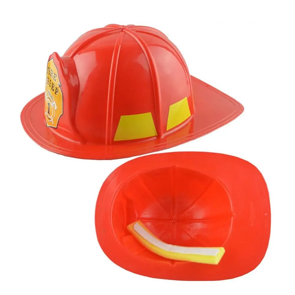 Fireman Hat Simulation Fireman Hat Makeup Adjustable Fireman Safety Helmet Security Plastic Fireman Hat Game Players