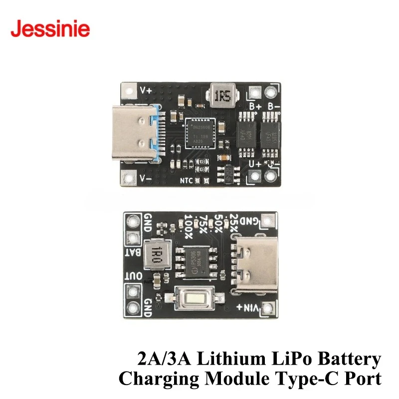 1-10pcs 5V 2A 3A Step Down Buck Power Charge Module TYPE-C USB Lithium LiPo Battery Charger Protection Circuit Board DIY Mobile
