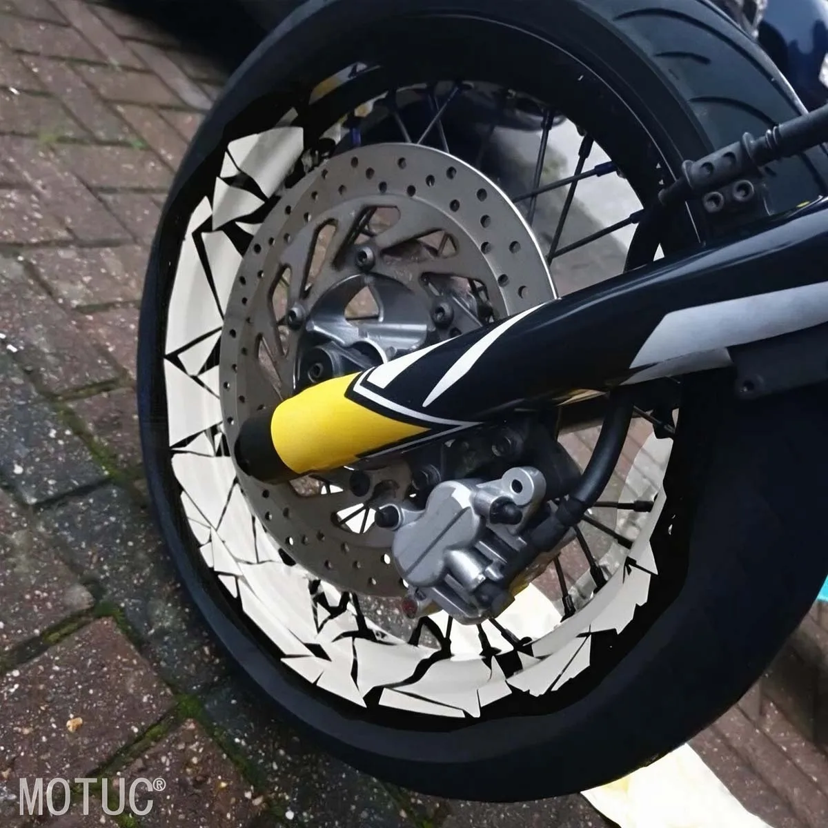 Geometrischer Riss-Motorrad-Felgenaufkleber, reflektierender Vinyl-Aufkleber, wasserdicht, UV-beständig, Felgenband, Motorrad-Dekorationszubehör – Detail 17