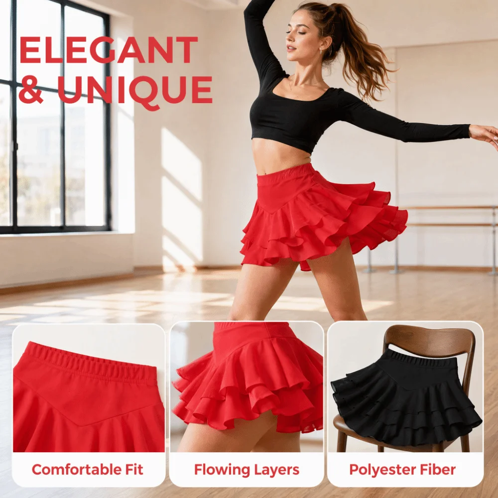 Sexy Low Waist Mini Skirt Pleated Hem Short Length Solid Color Skirt Sexy Style Slimming Fit Ruffle Hem Skirt Summer Season