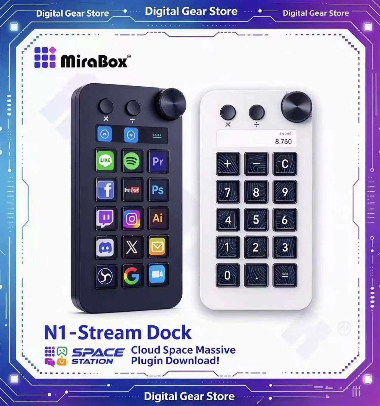 Custom Number Pad Macro Keypad Programmable - MiraBox N1 Stream Deck Kontrol Cihazı,