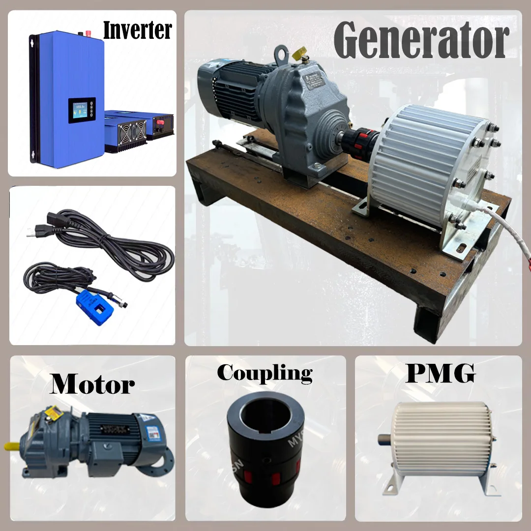 10KW 20KW 30KW Low Speed Permanent Magnet Generator 48V 220V 380V 3 Phase AC Alternator 300 RPM Motor Drive Water Wind Turbine