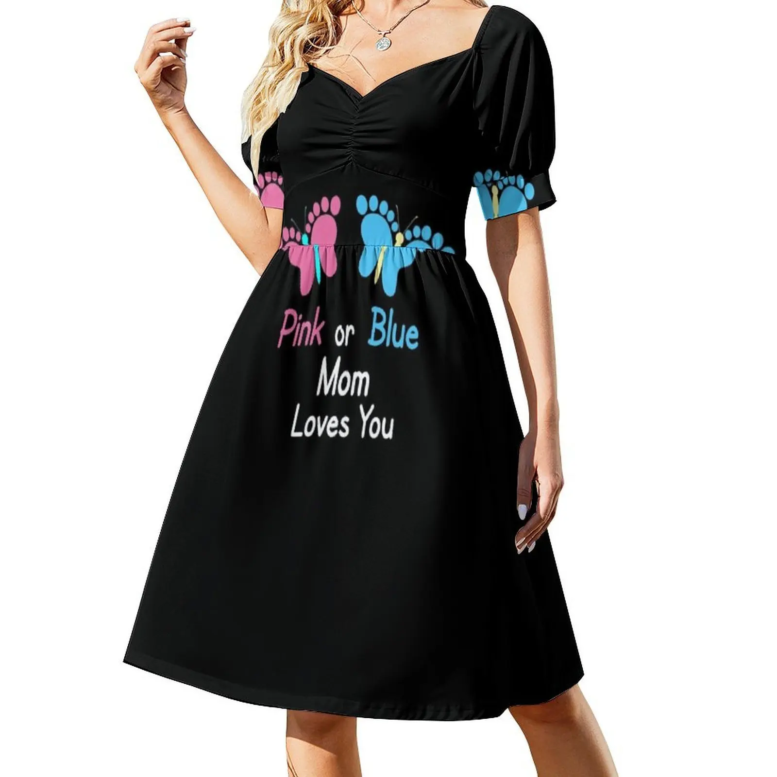 الجنس تكشف أمي الفراشات البوهيمي فستان بلا أكمام متعدد طباعة شاطئ عطلة فستان الحفلات الجنس تكشف حفلة الجنس تكشف