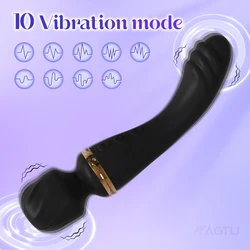 20 Speeds Powerful Dildo Vibrator Female AV Massager Wand G Spot Clitoris for Women Stimulator Adult Sex Toys Masturbator