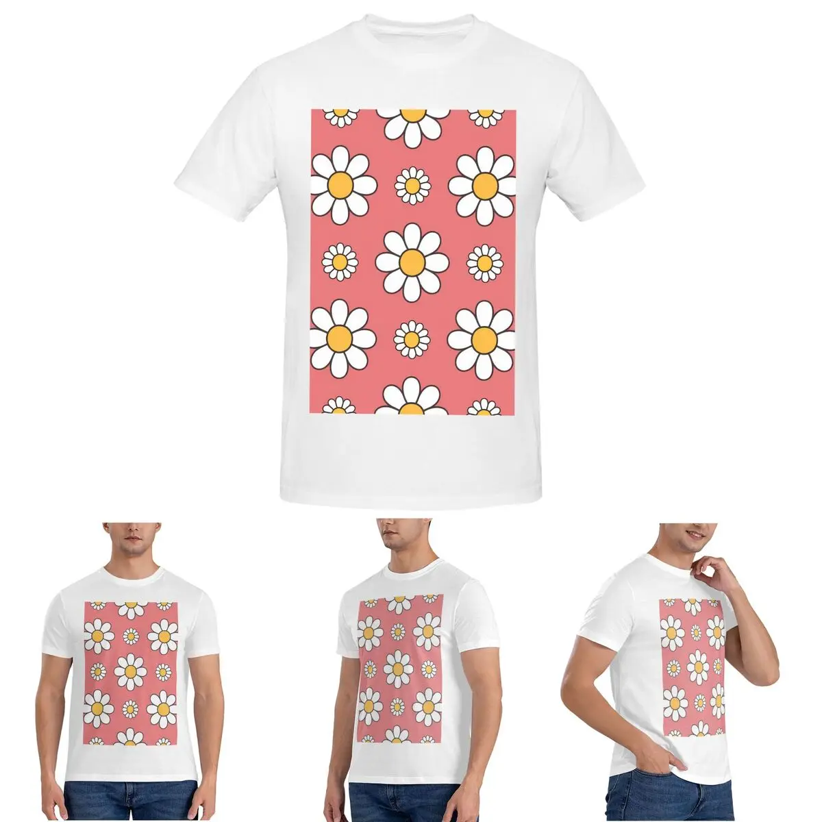 

Daisy, Daisy, Daisy T-Shirt for Men Cotton Oversized T Shirts Men's Tees Short O-Neck Summer Clothes Tops S-6XL