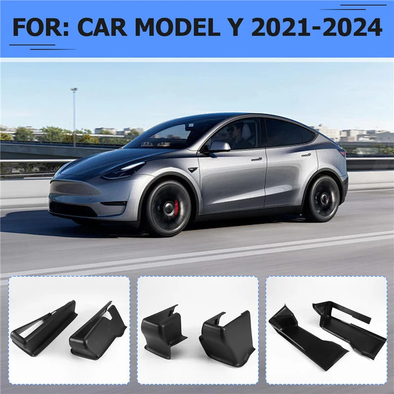 

AEF3-For Tesla Model Y 21-24 Under Seat Corner Guard Front Rear Seat Slide Rails Protector Cover Anti-Kick Decor Protection