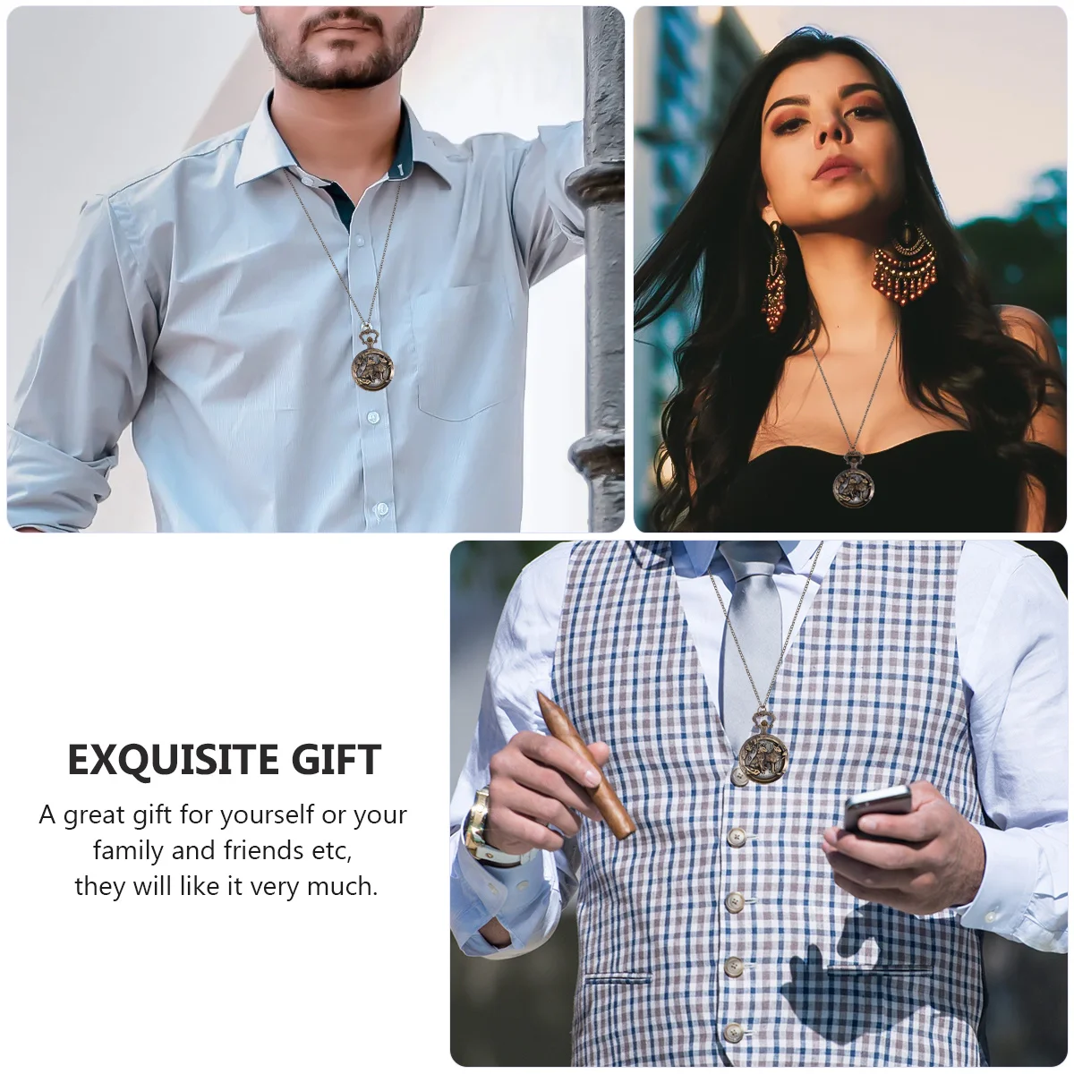 1Pcs Classic Dog Pattern Pocket Watch Hollow Design Exquisite Detail Durable Quartz Timepiece Stylish Gift Classic Pocket Watch